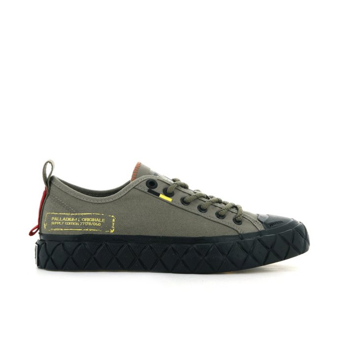 Palladium Palla Ace Supply LO Low Tops Women\'s Sneakers Olive | UK B410-FPS